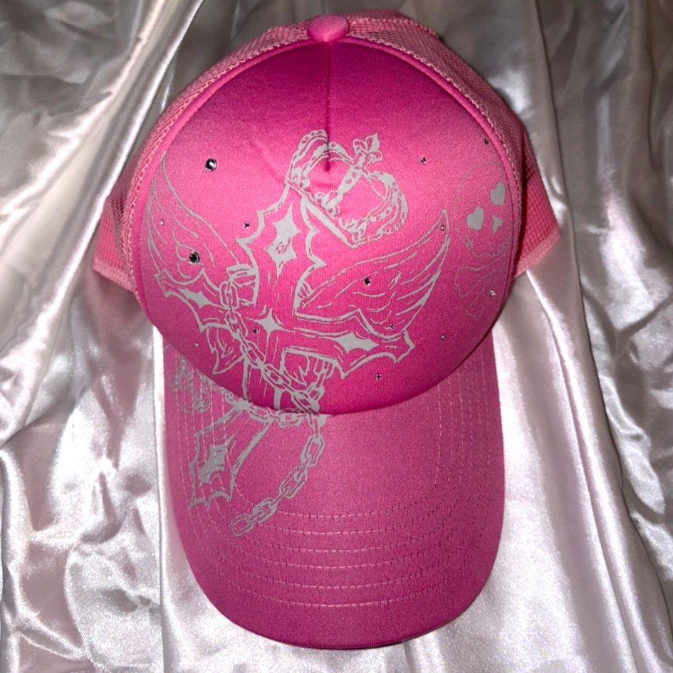 9090girl　Cross Logo Mesh Cap　ピンク　キャップ　帽子