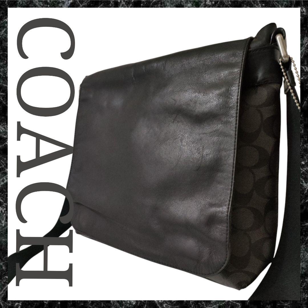 COACH　コーチ　バッグ　メンズ　レディース　ブランド　ショルダーバッグ　黒