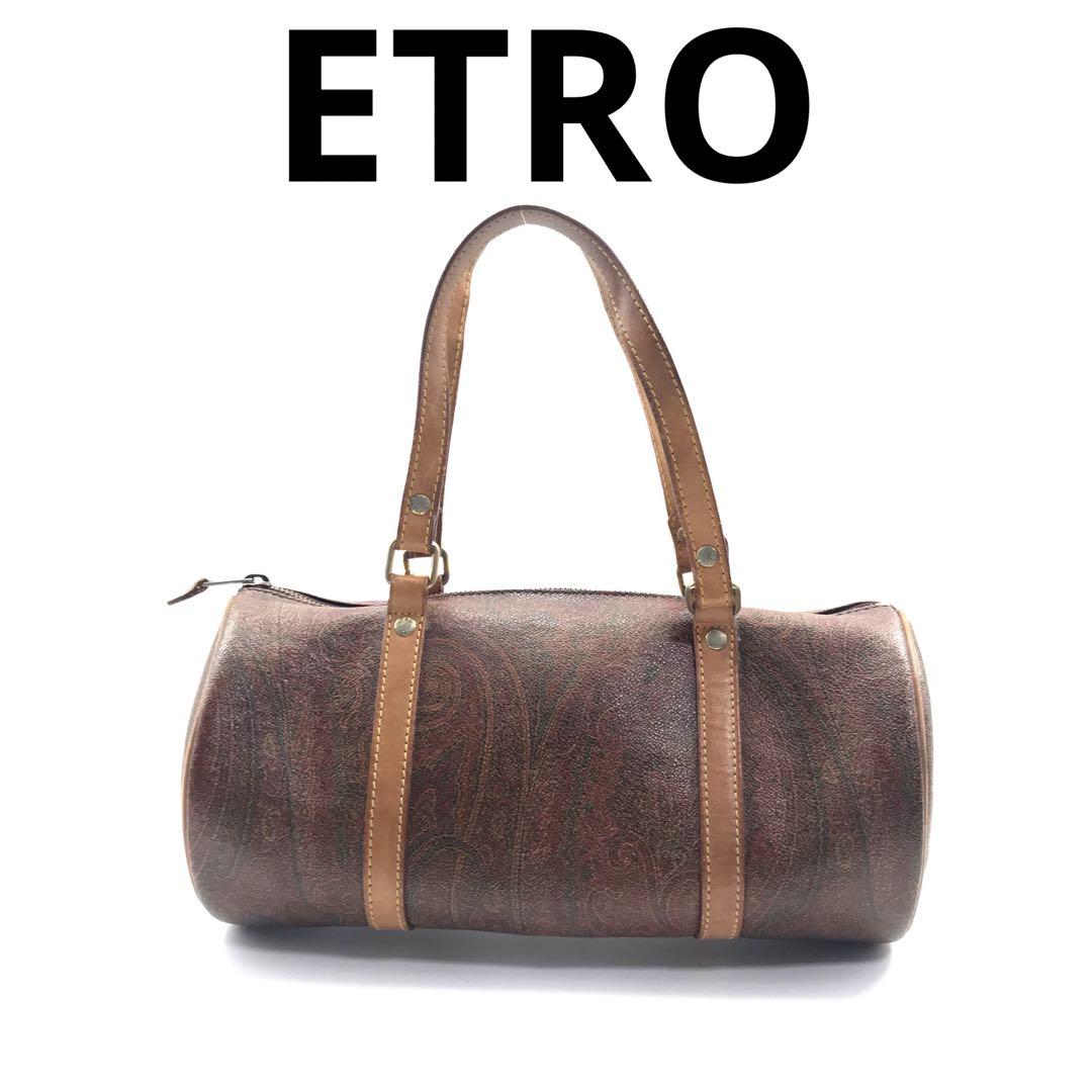 新発売 ETRO エトロ ボストン ペイズリー ボルドー ハンドバッグ ヴィンテージ ボストンバッグ