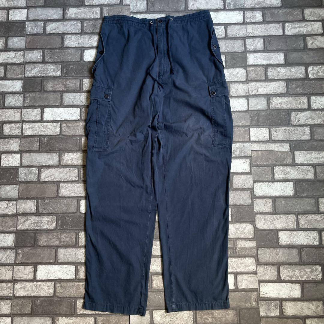 90's RRL ラルフローレン 3つ⭐︎ カーゴイージパンツ 青 画像4