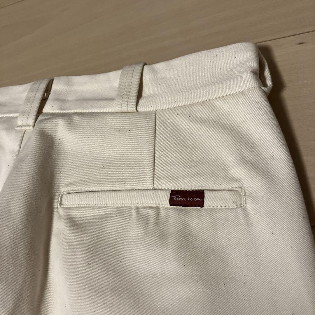 タイムイズオン time is onコットンチノパンツアイボリー新品未使用