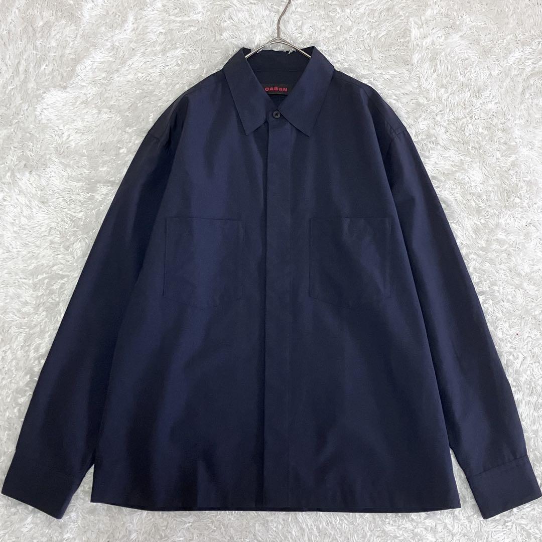 【特別セール品】 美品 CABaN ドライウールタイプライター オーバーサイズシャツ トップス