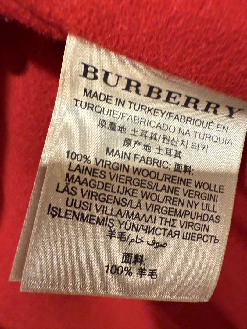 極美品 バーバリーブリット メガチェック ダッフルコート 赤 BURBERRY 極美品 バーバリーブリット メガチェック ダッフルコート 赤