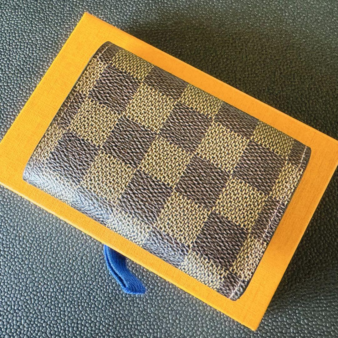 LOUIS VUITTON ダミエ エベヌ ポルトモネプラ コインケース内外極美
