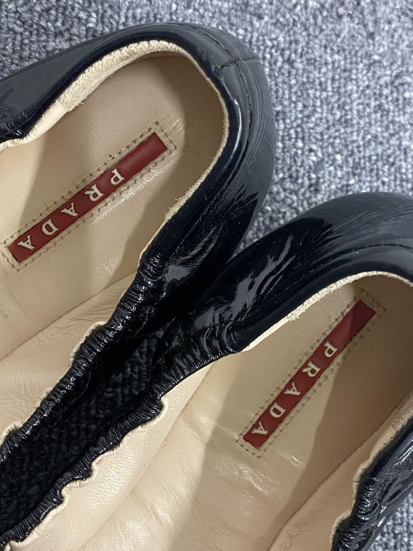 PRADA プラダ リボン パンプス フラットシューズ