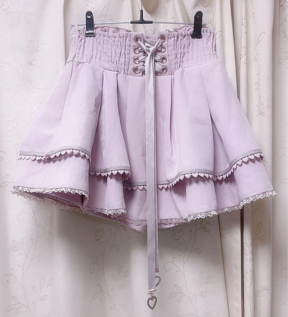 ♡ LIZLISA 2連リボンベルトスカパン ♡