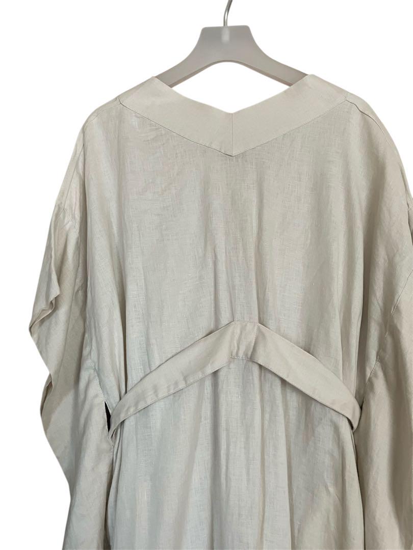 HYKE LINEN PONCHO リネンポンチョ ナチュラル サイズ1
