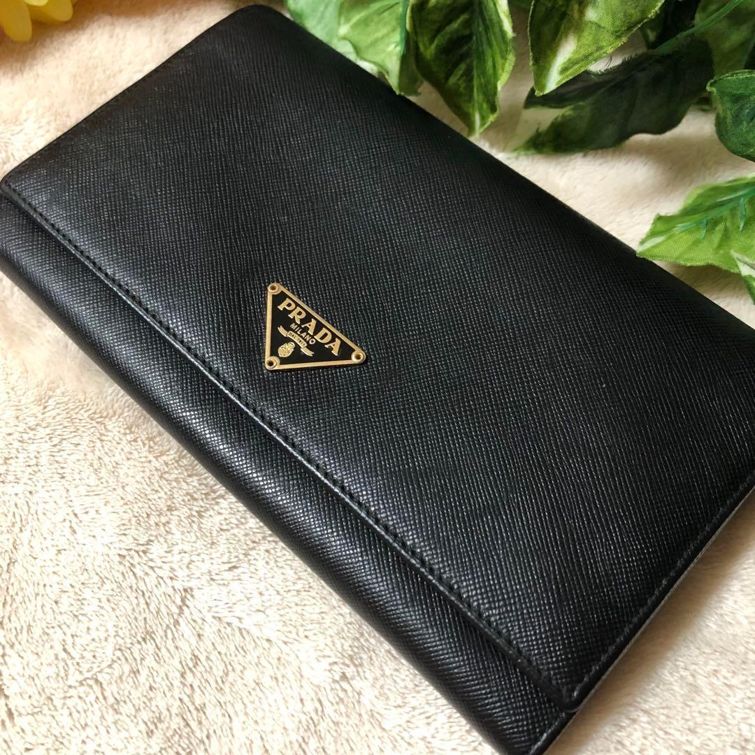 ★ジャスミン@プロフ必読様★美品　PRADA プラダ　長財布　サフィアーノ