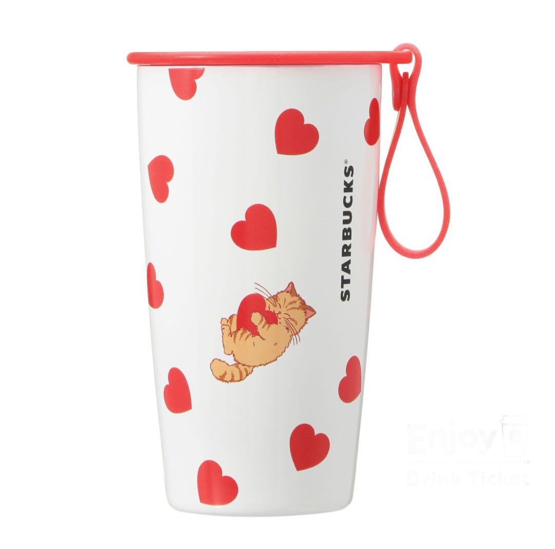スターバックス　バレンタイン2025 カップシェイプステンレスボトル355ml