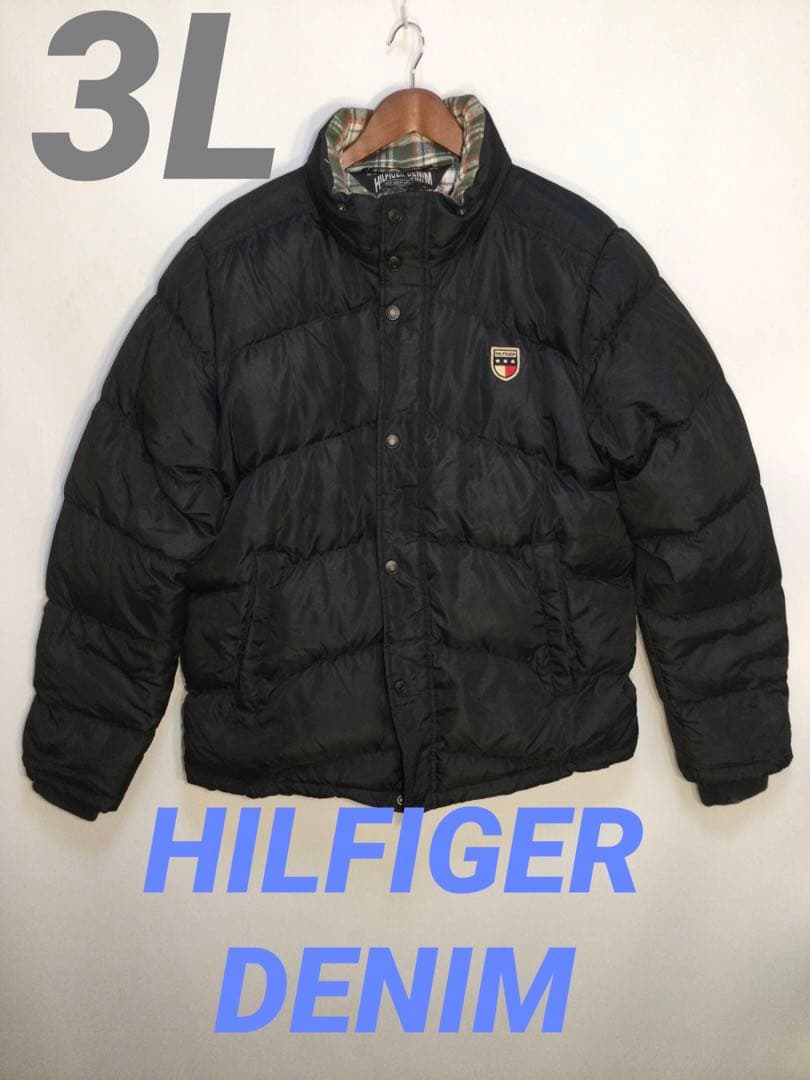 メンズ　ブラック　ダウンジャケット　By HILFIGER DENIM
