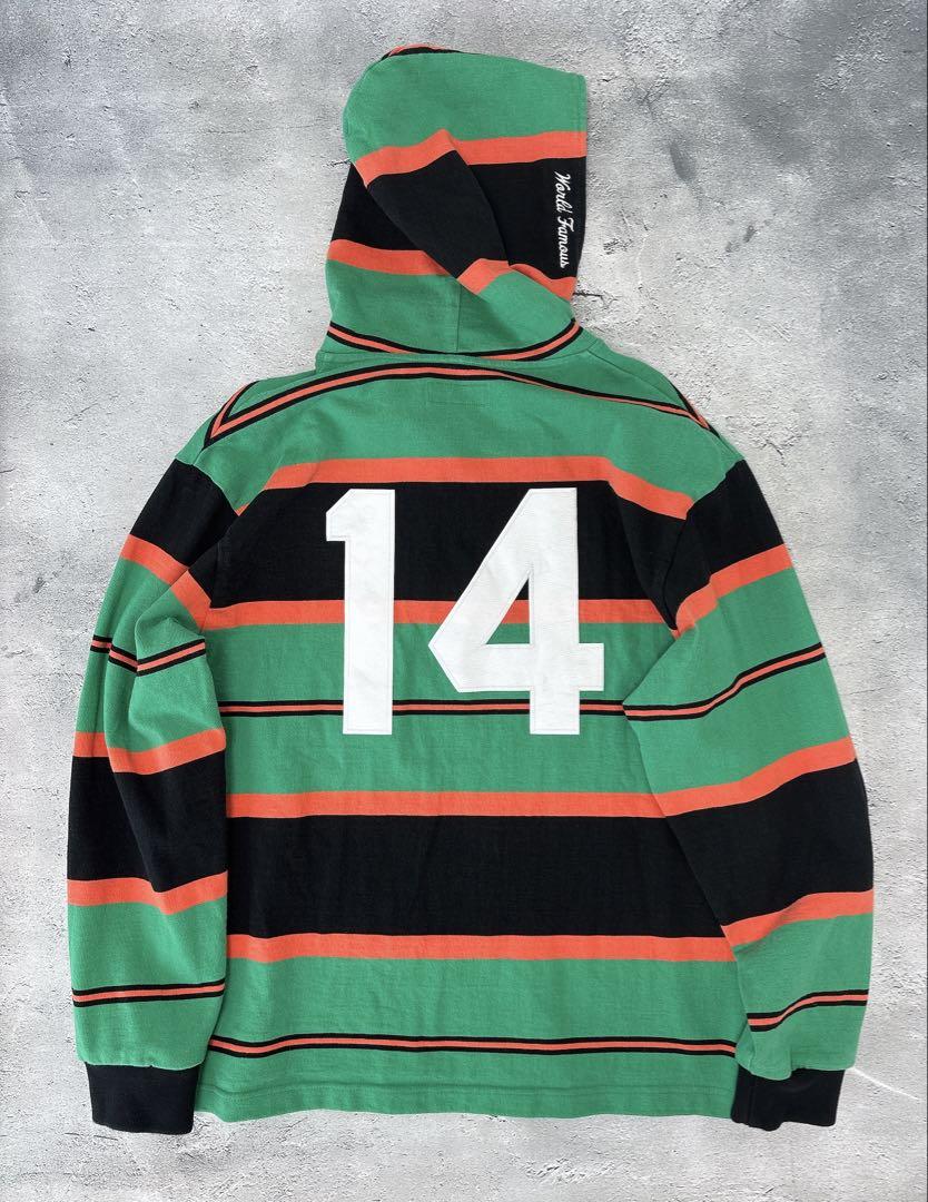2024FW supreme Hooded Rugby フーディーラガーシャツ
