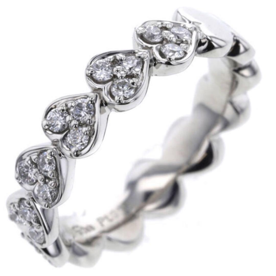 STAR JEWELRY ハート ラウンド ハーフエタニティリング 7号 STAR JEWELRY ハート ラウンド ハーフエタニティリング 7号