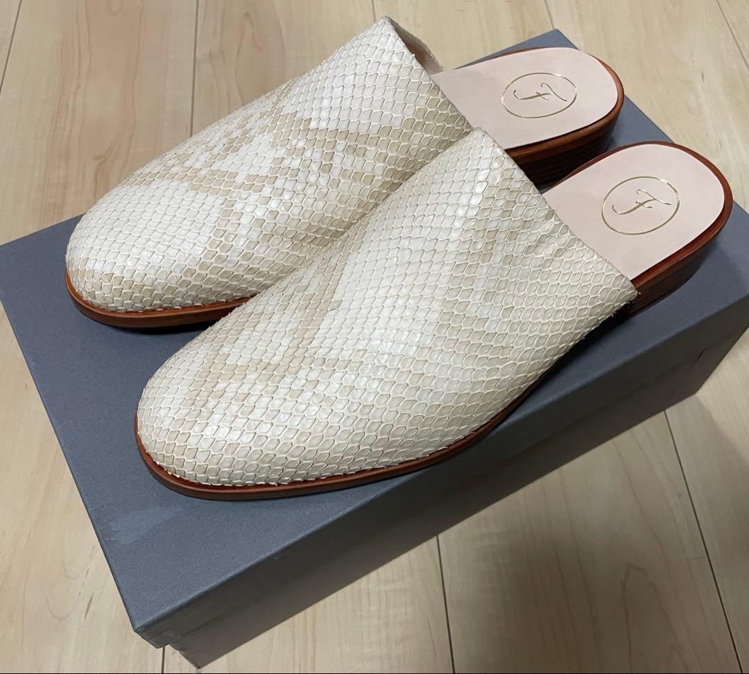 FYSKY CREAM パイソン ミュール25.5cm