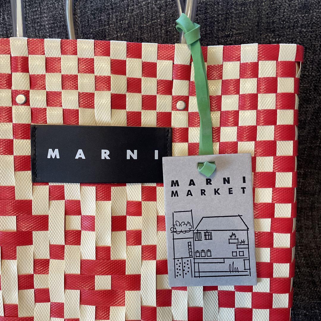 ゆり☆新品タグ付き MARNI マルニマーケット トートバッグ☆収納袋付