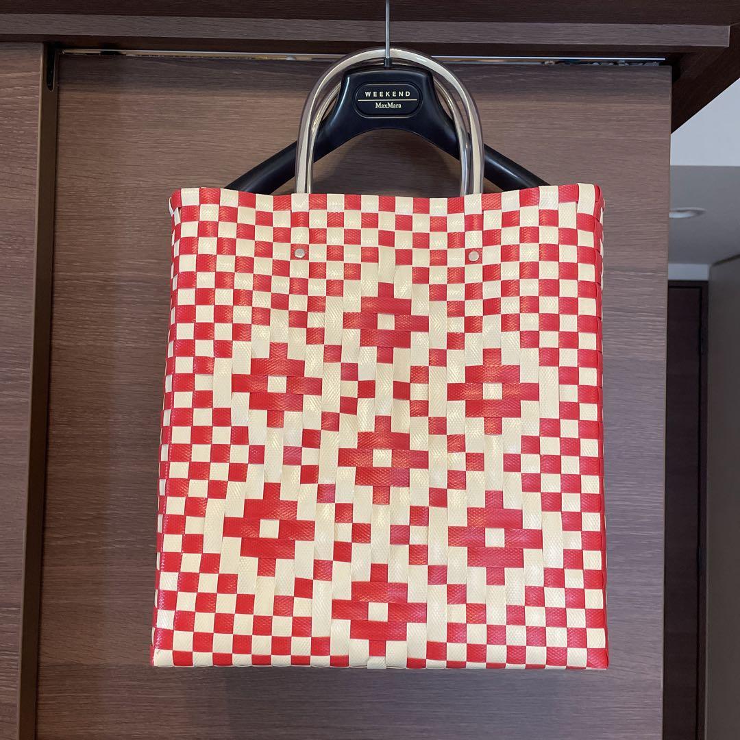 ゆり☆新品タグ付き MARNI マルニマーケット トートバッグ☆収納袋付