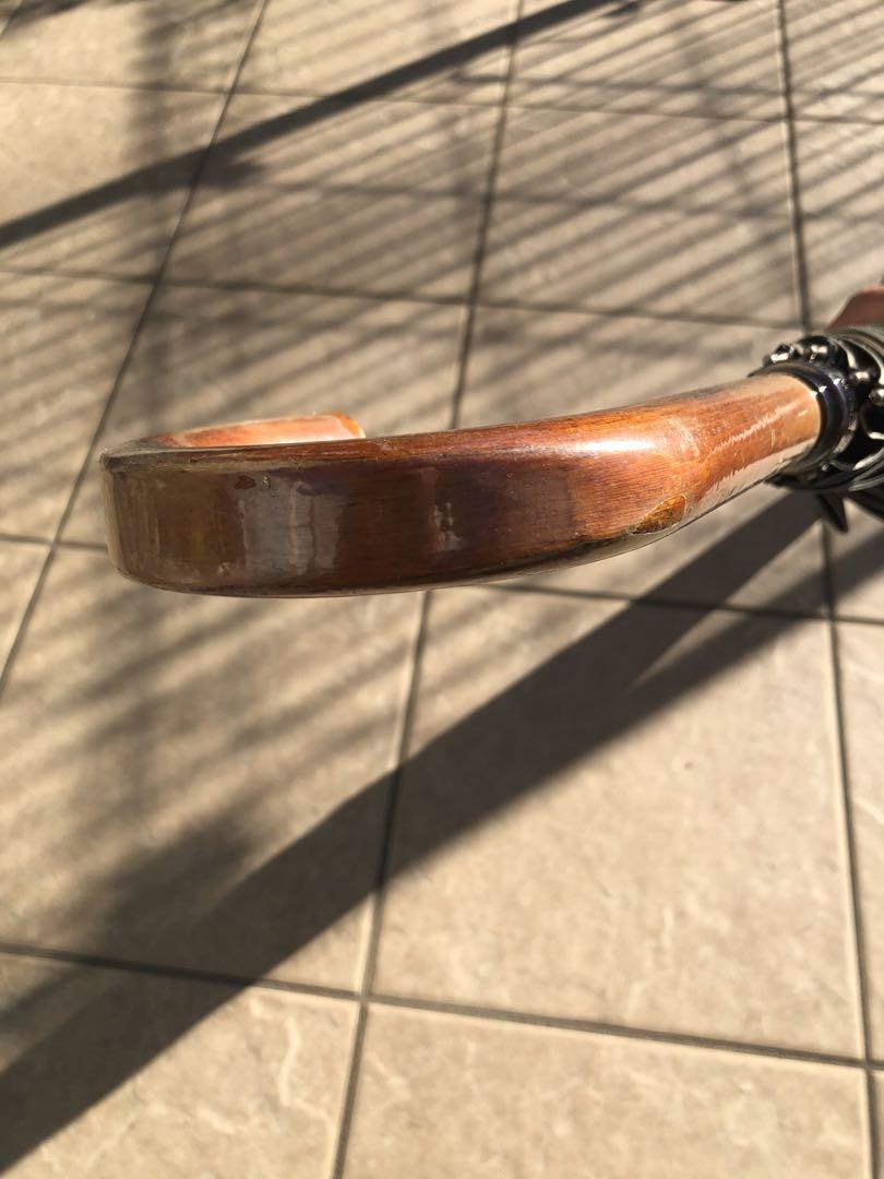【美品】Burberry メンズ長傘 グレー