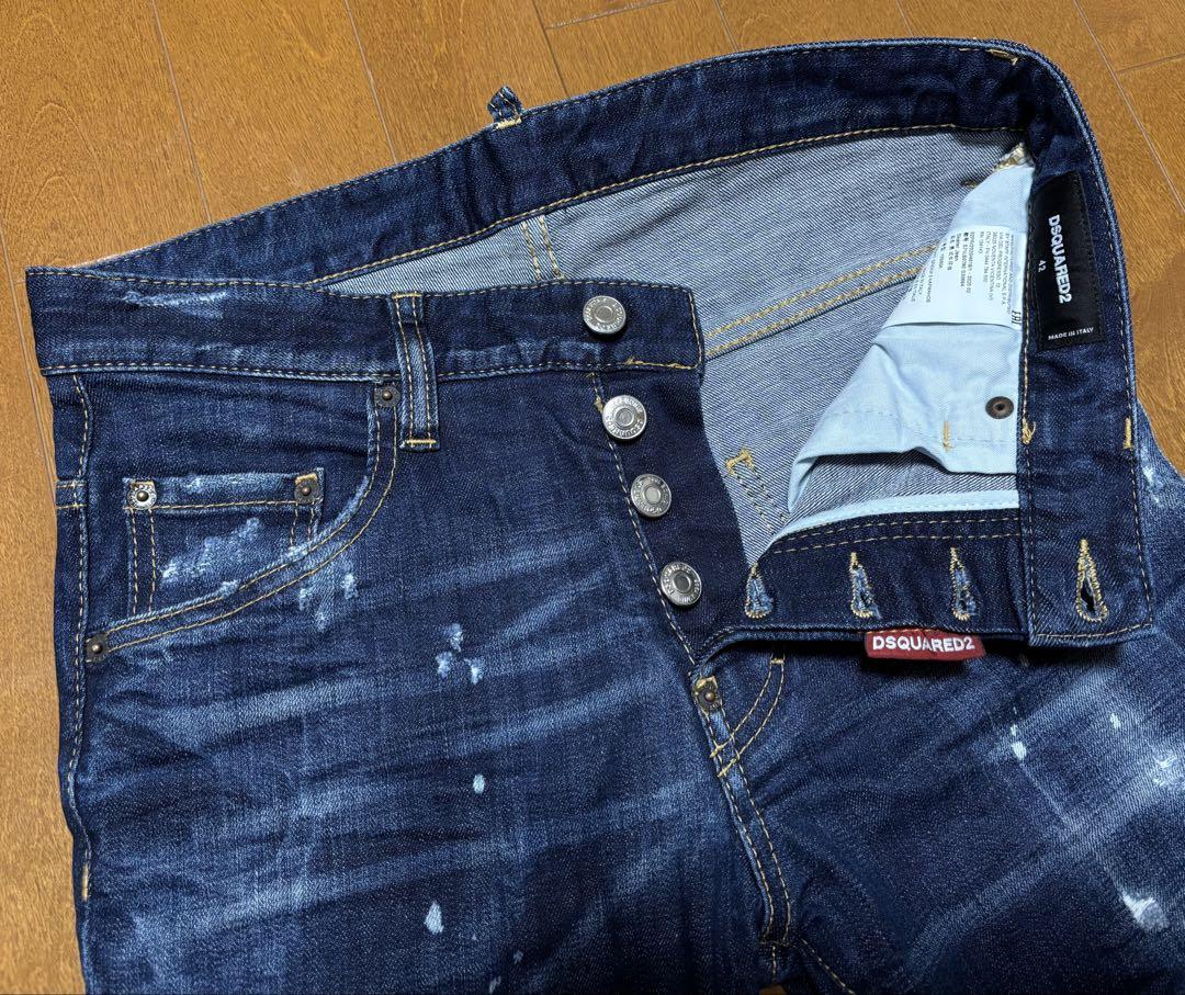 ファッション 通販 完売品】DSQUARED2 レア 超美品 SKATER 42 濃紺 スケーター パンツ