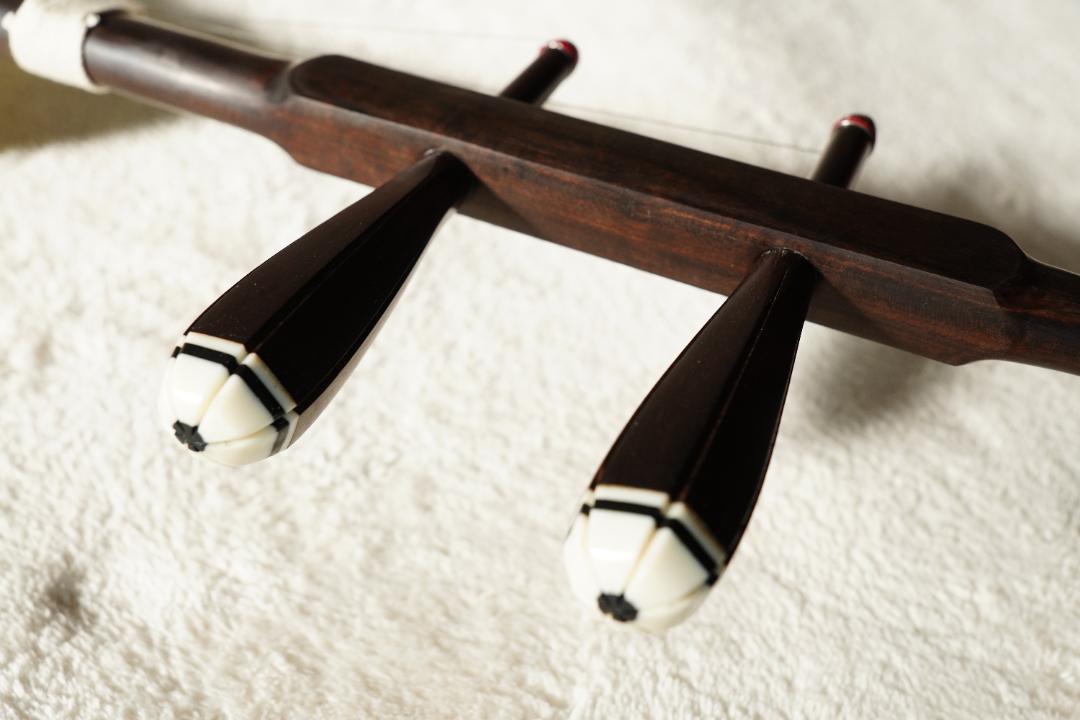 希少 科韻楽器 極品 蘇州二胡 柳城碧藍煙外染 べっ甲 彫刻絵 弓