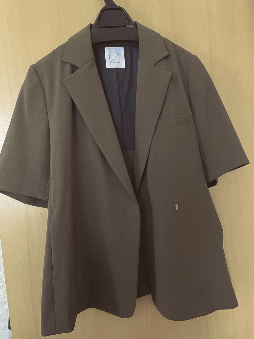 crewre ハーフスリーブボクシージャケット brown 2