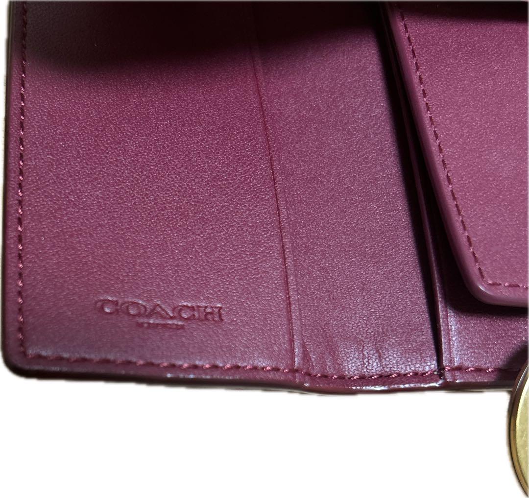 COACH コーチ 三つ折り 6リング キーケース シグネチャー