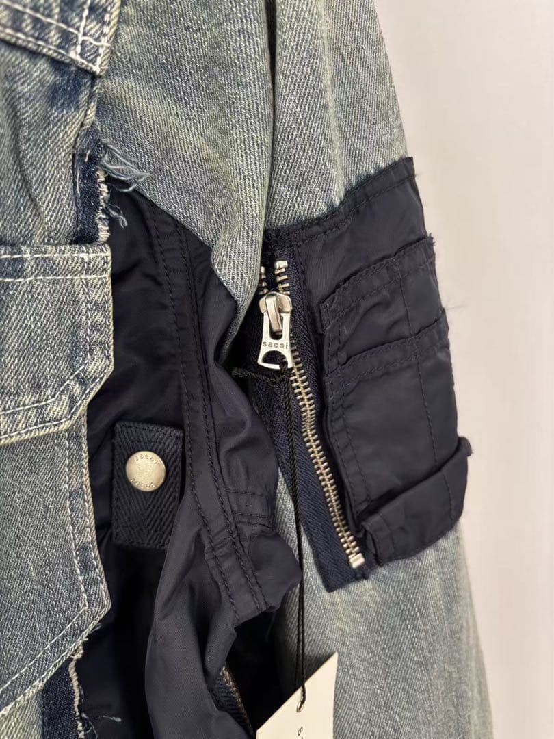 sacai Denim x Nylon Twill JacketL RODOVICO_COM_BR