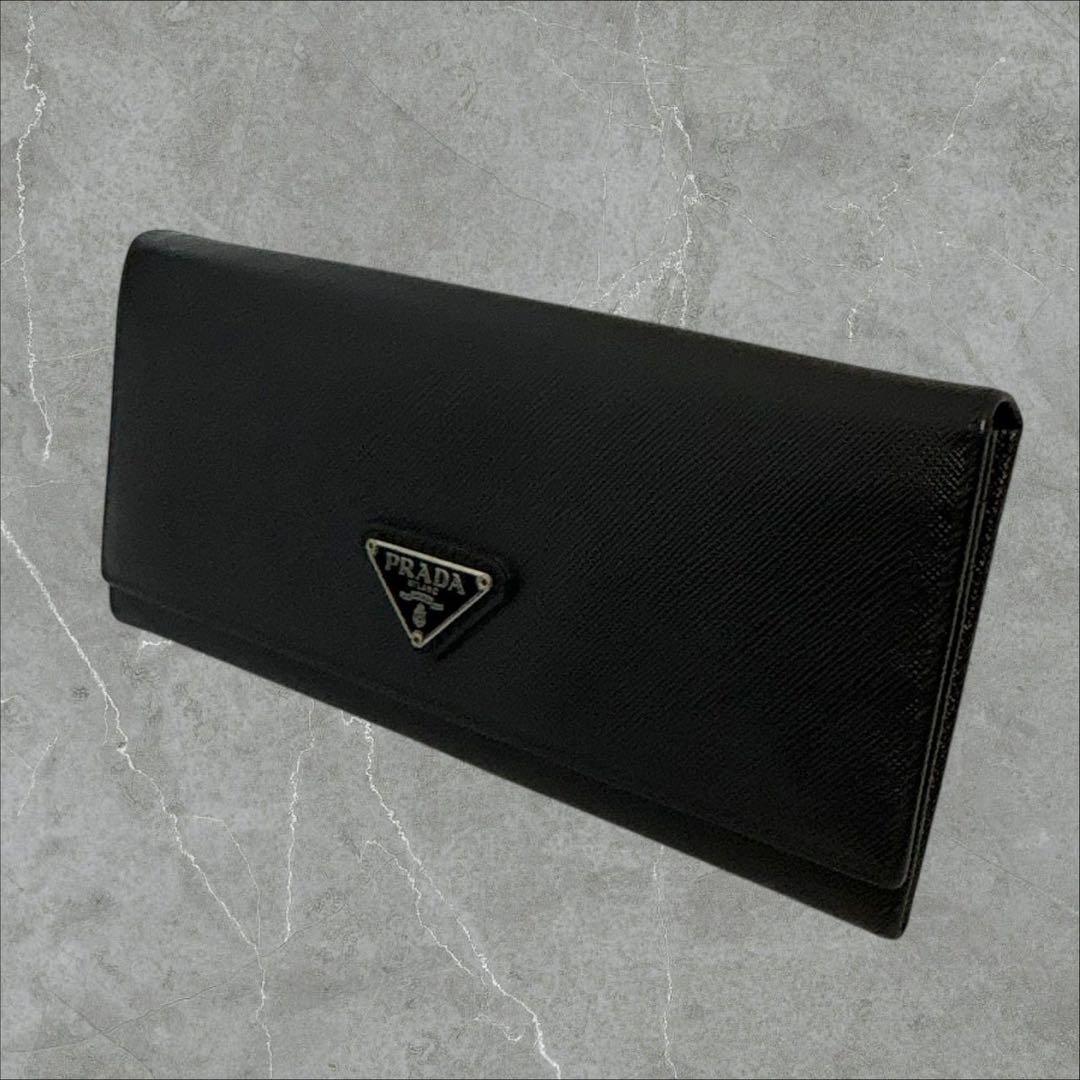 極上美品✨ PRADA プラダ 二つ折り 長財布 サフィアーノ ブラック 黒 極上美品✨ PRADA プラダ 二つ折り 長財布 サフィアーノ ブラック 黒