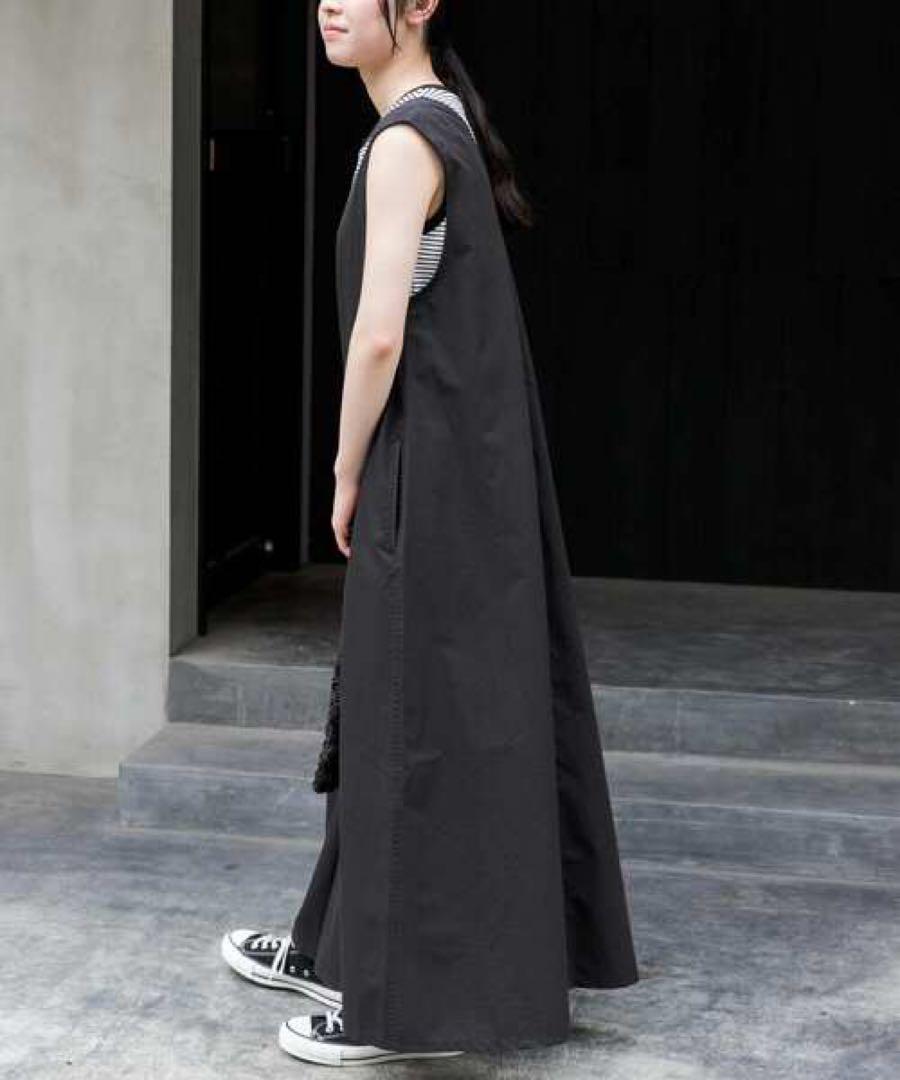 FORK&SPOON　テントラインUネックワンピース BLACK 1