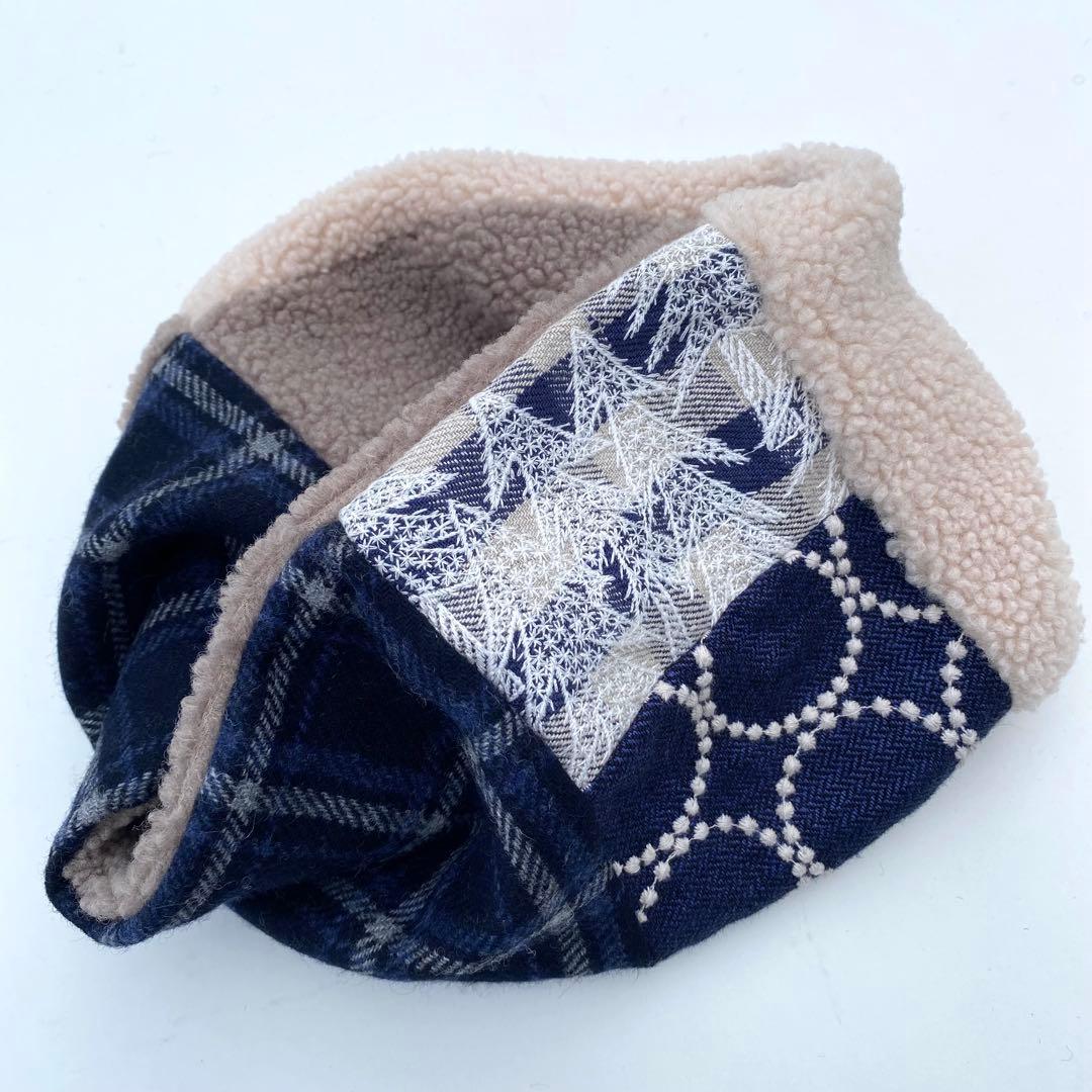 ネックウォーマー ハンドメイド ミナペルホネン スヌード ランド