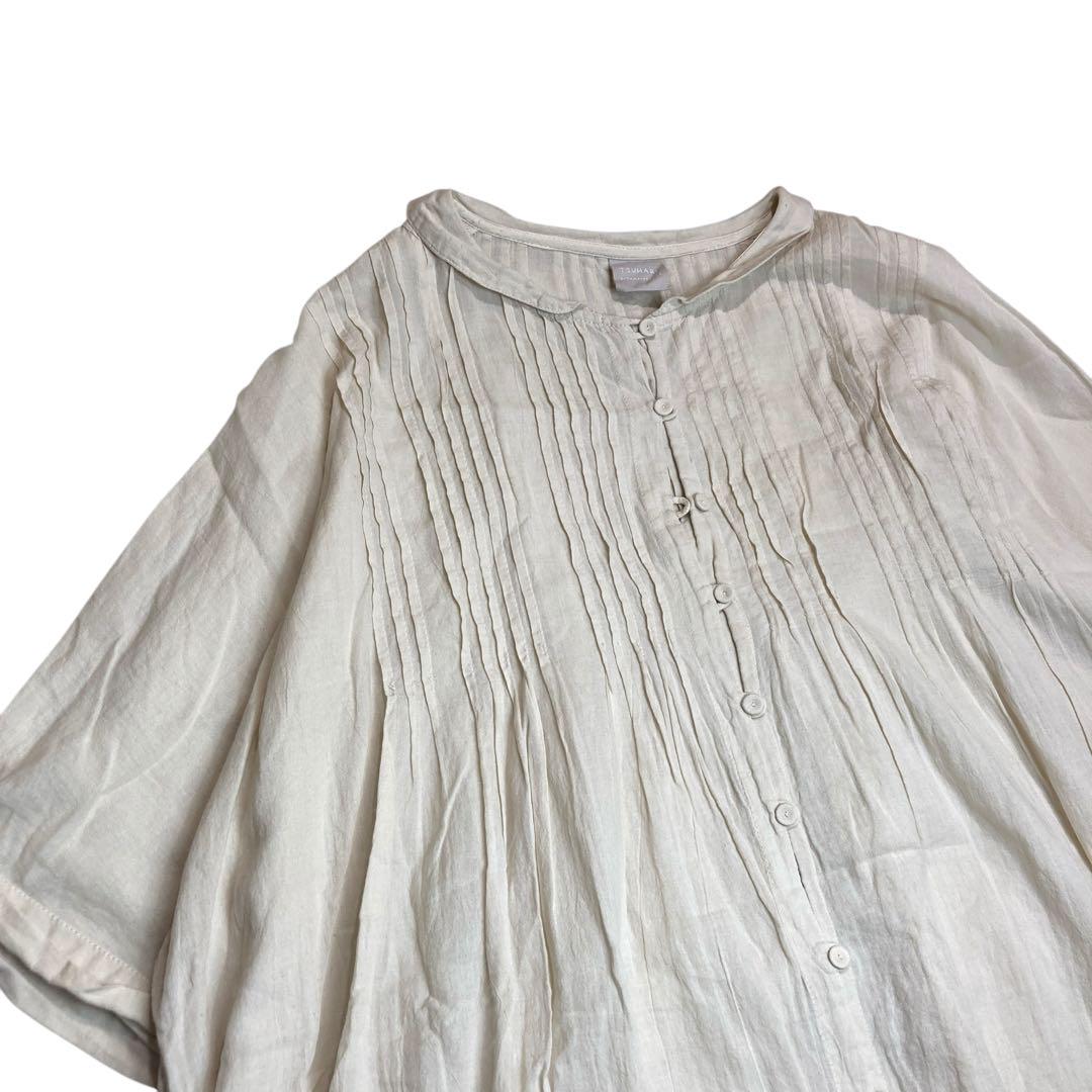 【NEW限定品】 size F】 ツハルバイサマンサモスモス ロングシャツワンピース ワンピース