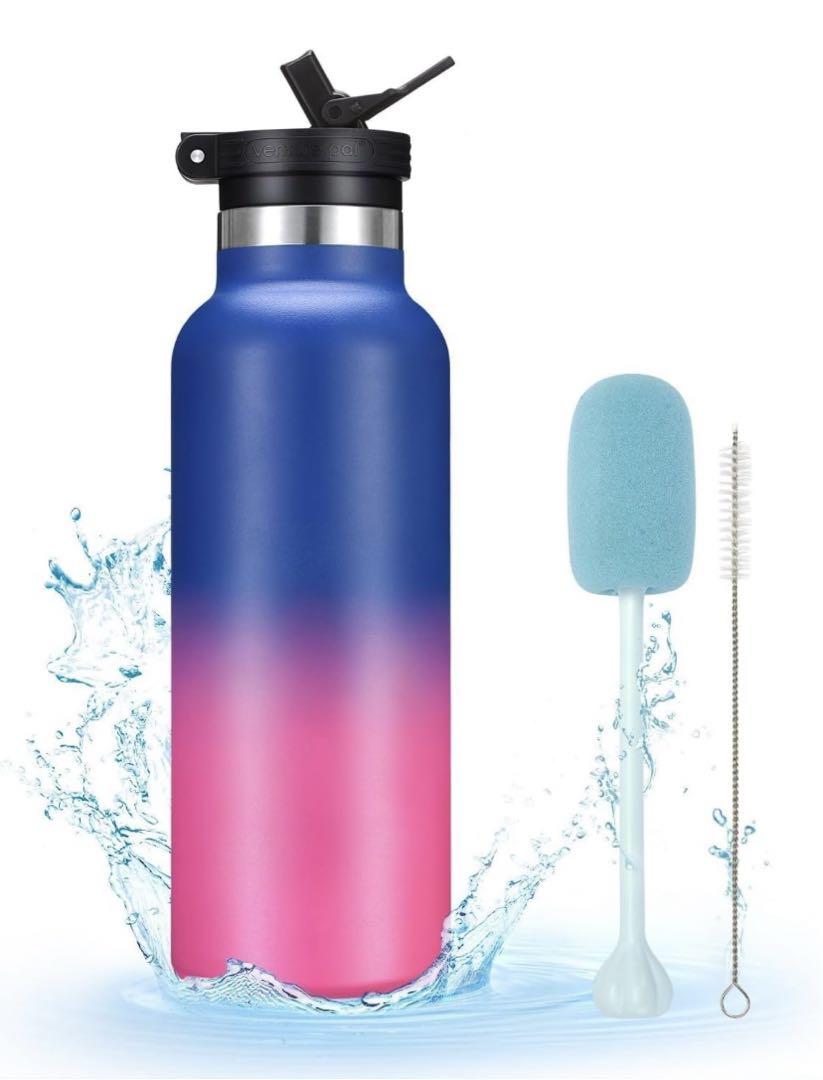 水筒 500ML 保冷 SUS316 ストロー 水筒 子供 直飲み 保温保冷