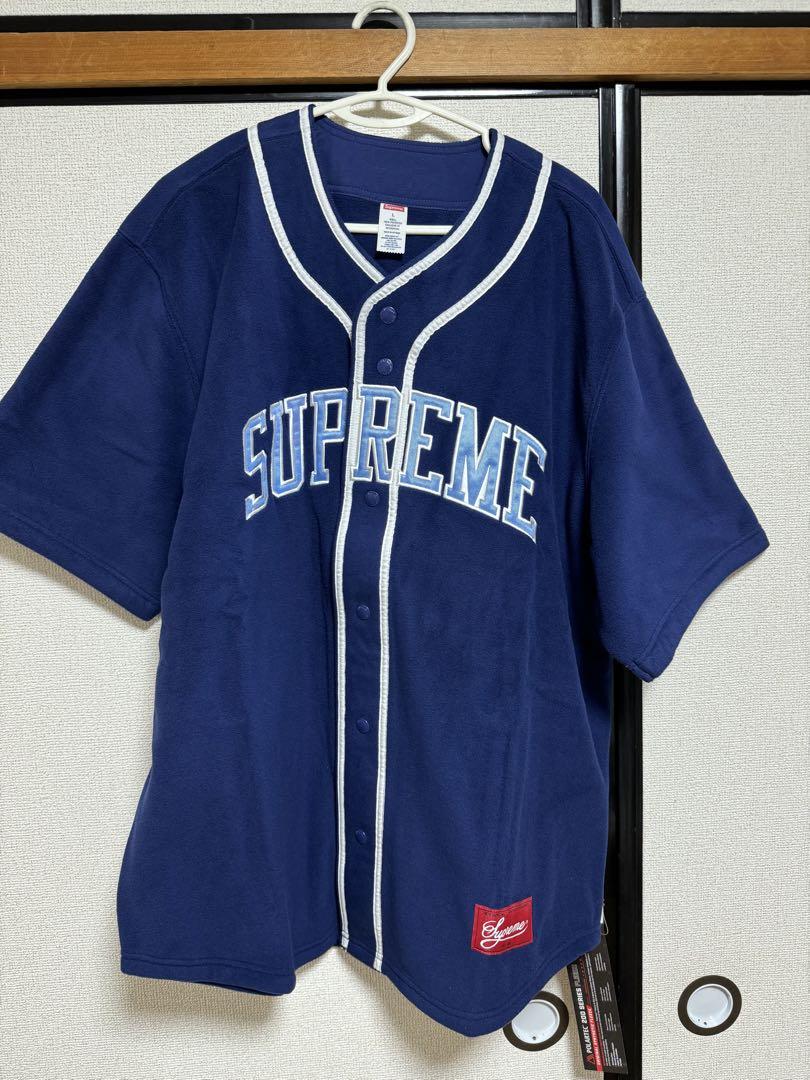 Supreme ベースボールシャツ ネイビー 新品タグ付き