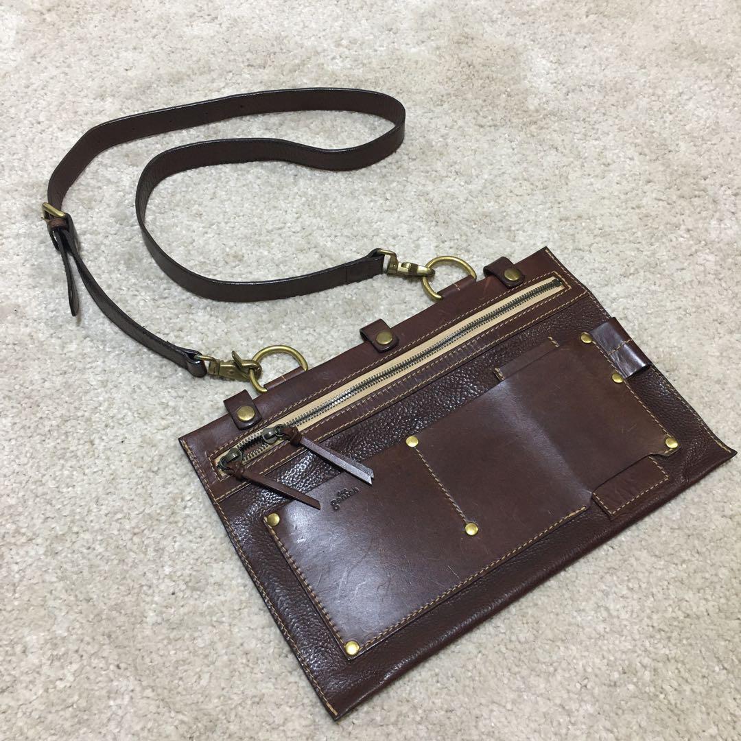 【 genten 】サコッシュ ショルダーバッグ 薄型　稀少品
