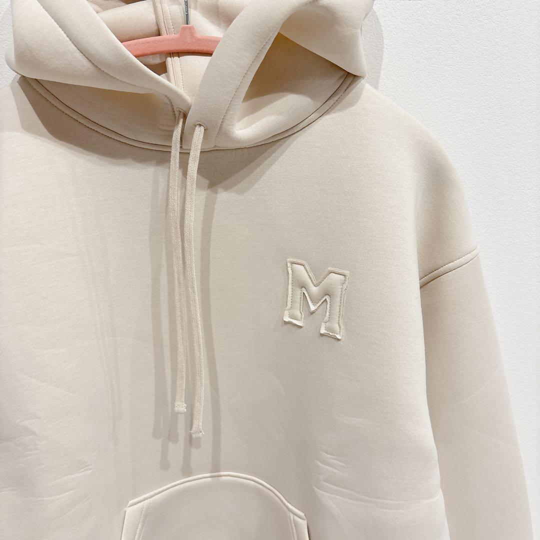 MilaOwen ロゴアップリケダンボールフーディー ミラオーウェン パーカー