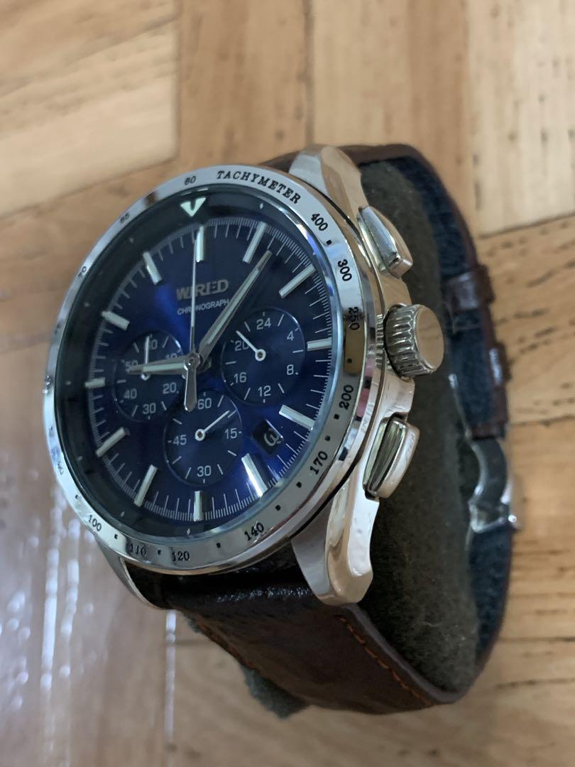 セイコーSEIKO ワイアードWIRED クロノグラフスモセコVK63-K006