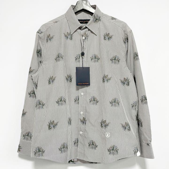 新品タグ付き　LOUIS VUITTON  18ss 花柄　ストライプ　シャツ