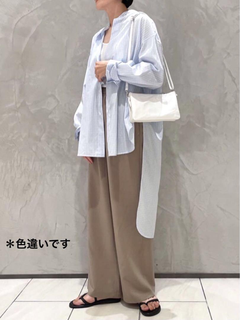 【極美品】GALERIE VIEギャルリーヴィー コットンバンドカラーシャツ白