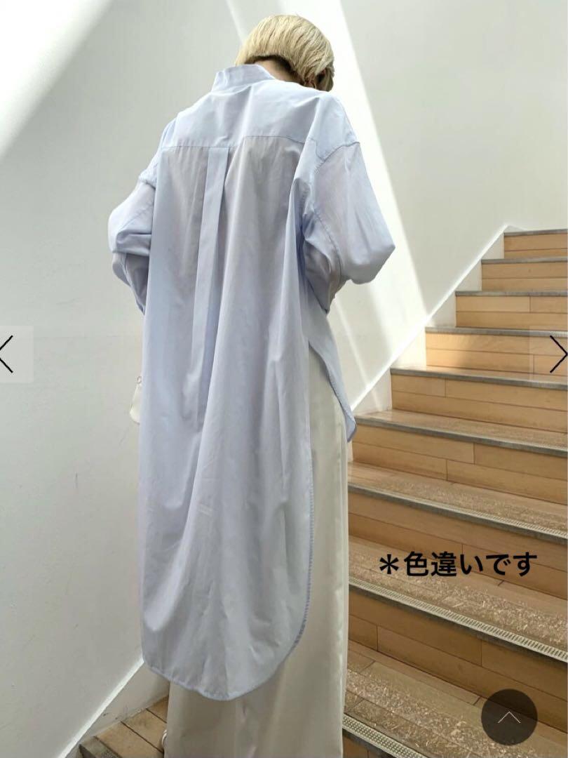 【極美品】GALERIE VIEギャルリーヴィー コットンバンドカラーシャツ白