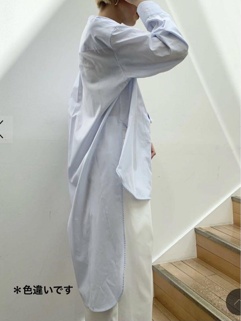 【極美品】GALERIE VIEギャルリーヴィー コットンバンドカラーシャツ白