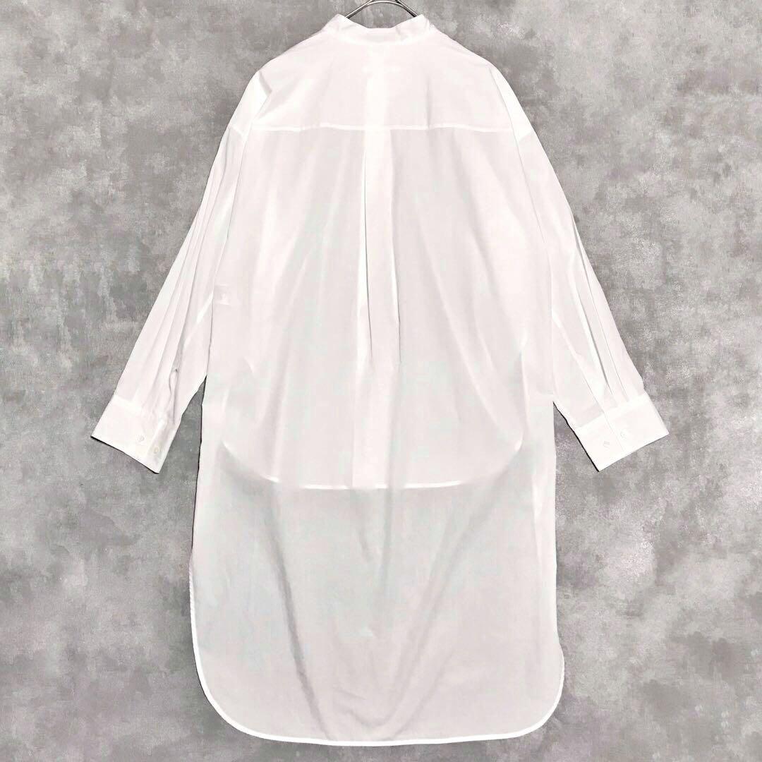 【極美品】GALERIE VIEギャルリーヴィー コットンバンドカラーシャツ白