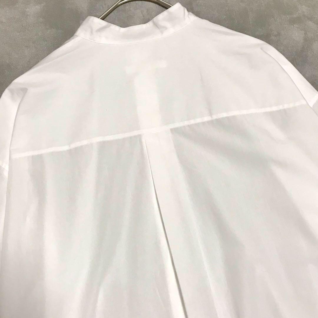 【極美品】GALERIE VIEギャルリーヴィー コットンバンドカラーシャツ白