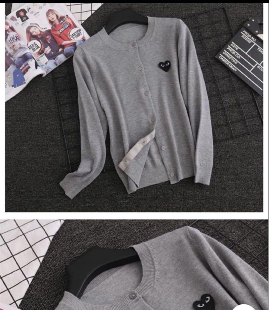 PLAY Comme des Garçons グレー カーディガン