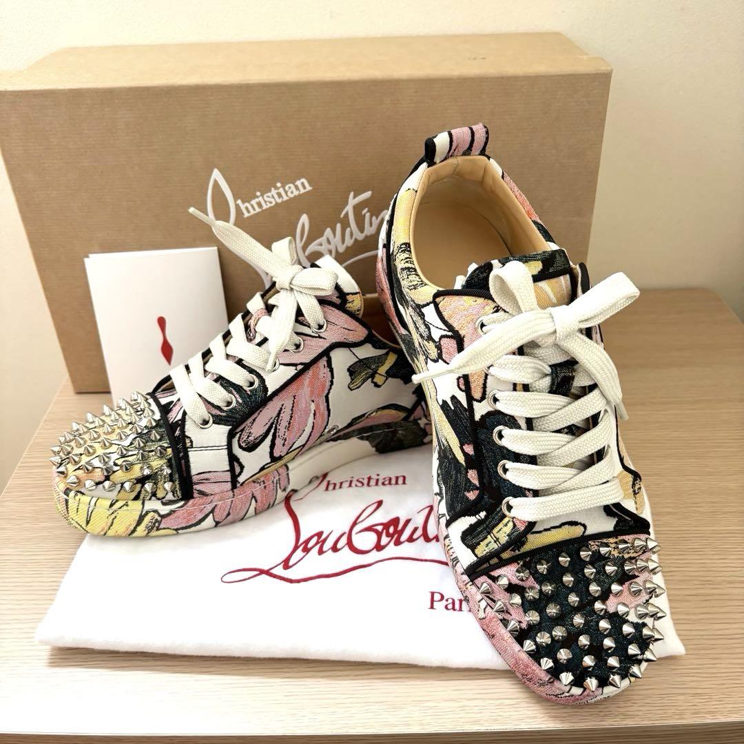 Christian Louboutin スタッズスニーカー 花柄 40