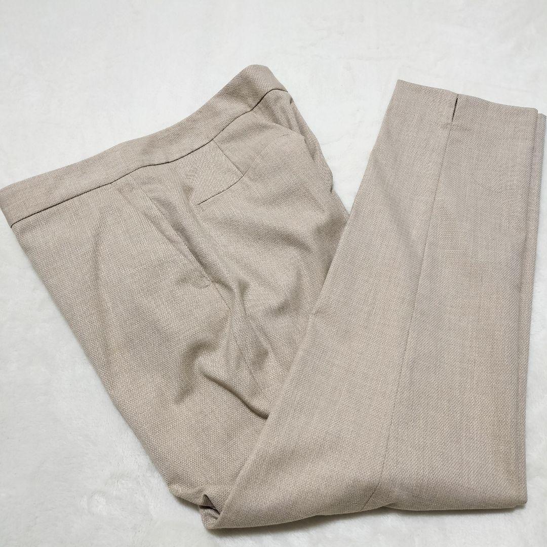 ✨美品✨ZARA　ザラ　セットアップ　ノーカラー　パンツ　ベージュ　大きいサイズ