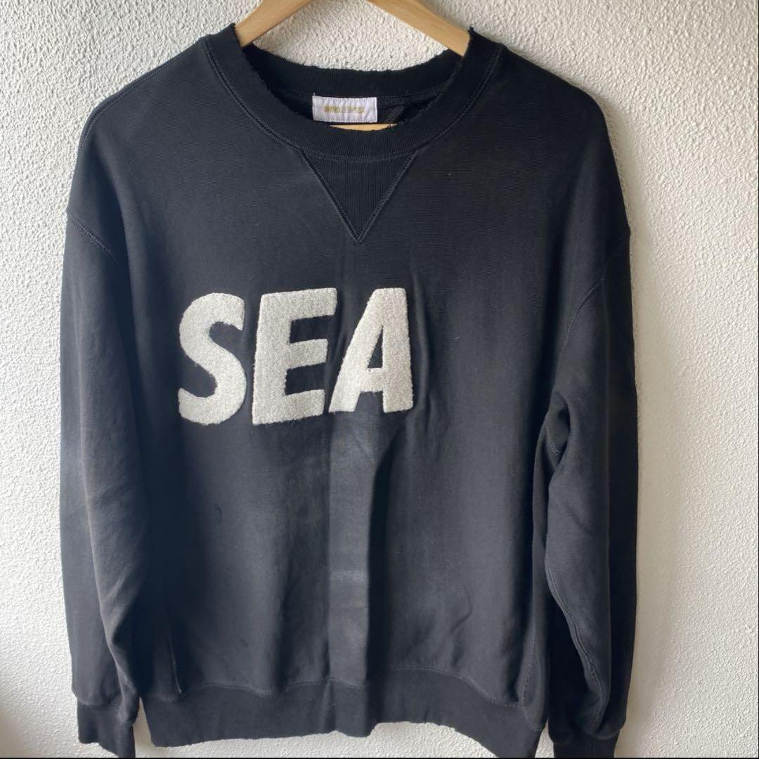 【美品】wind and sea SEA DAMAGED CREW NECKトップス