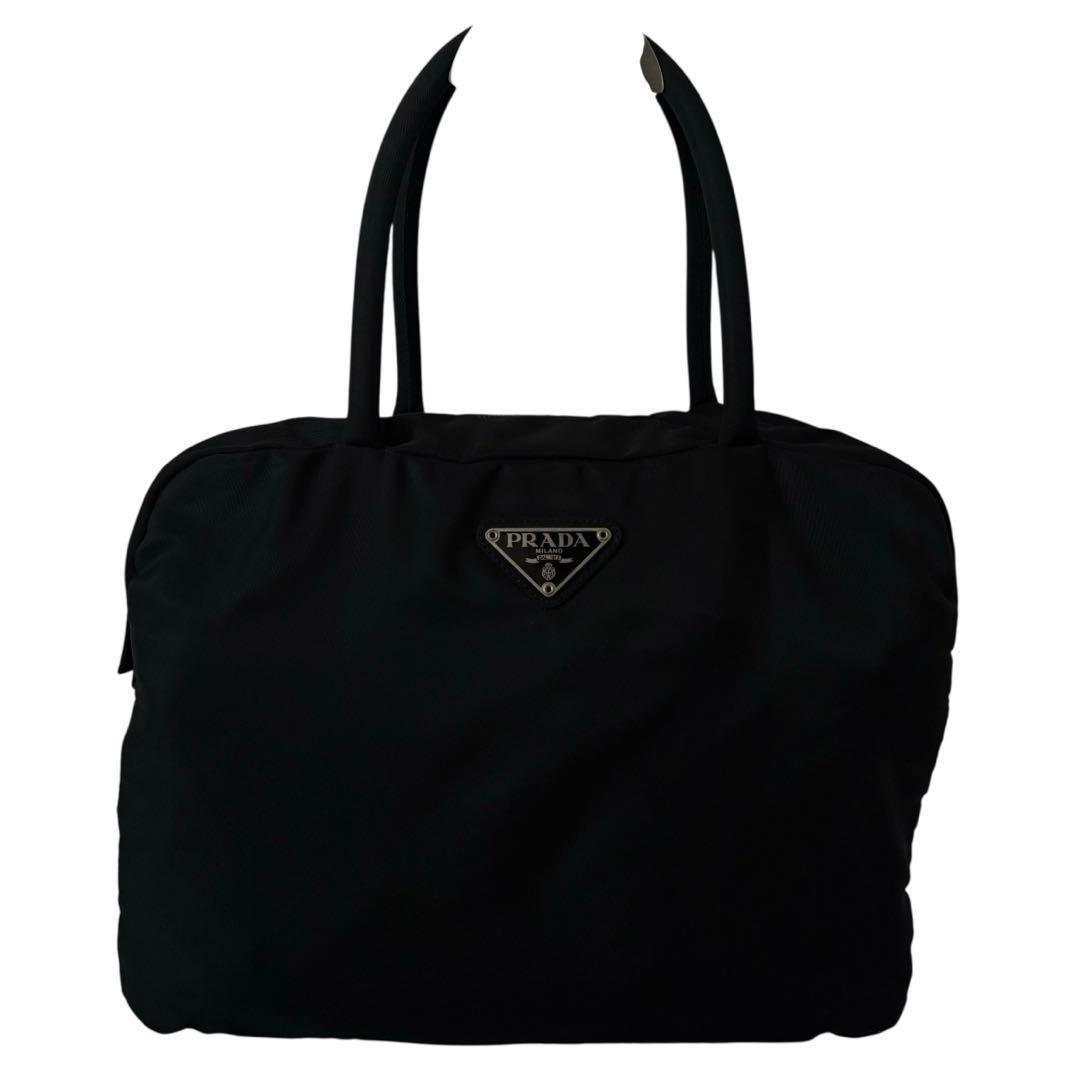 PRADA プラダ ハンドバッグ ミニボストン ナイロン ブラック 白タグ PRADA プラダ ハンドバッグ ミニボストン ナイロン ブラック 白タグ