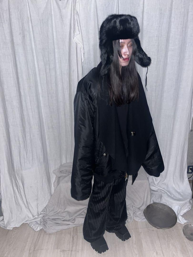 cashmere coat middle line ,