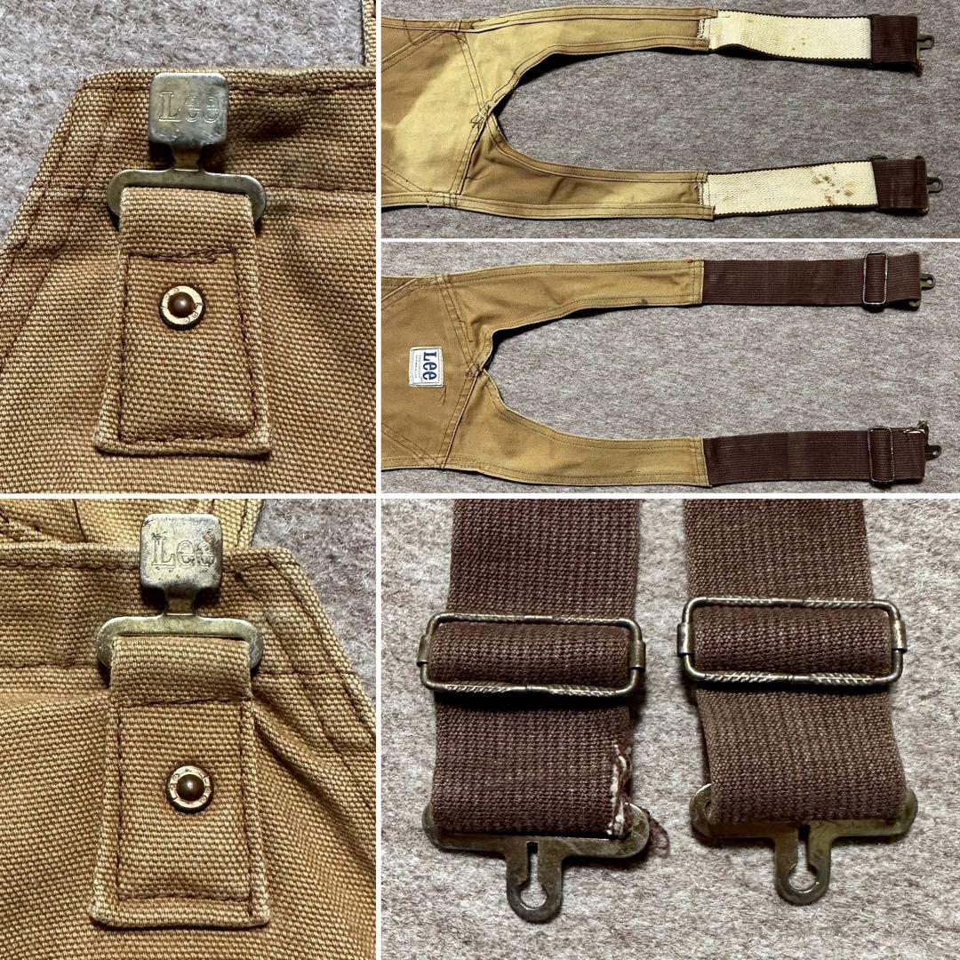 Lee オーバーオール ブラウンダック ダブルニー 山ポケ 60s 70s Lee オーバーオール ブラウンダック ダブルニー 山ポケ 60s 70s