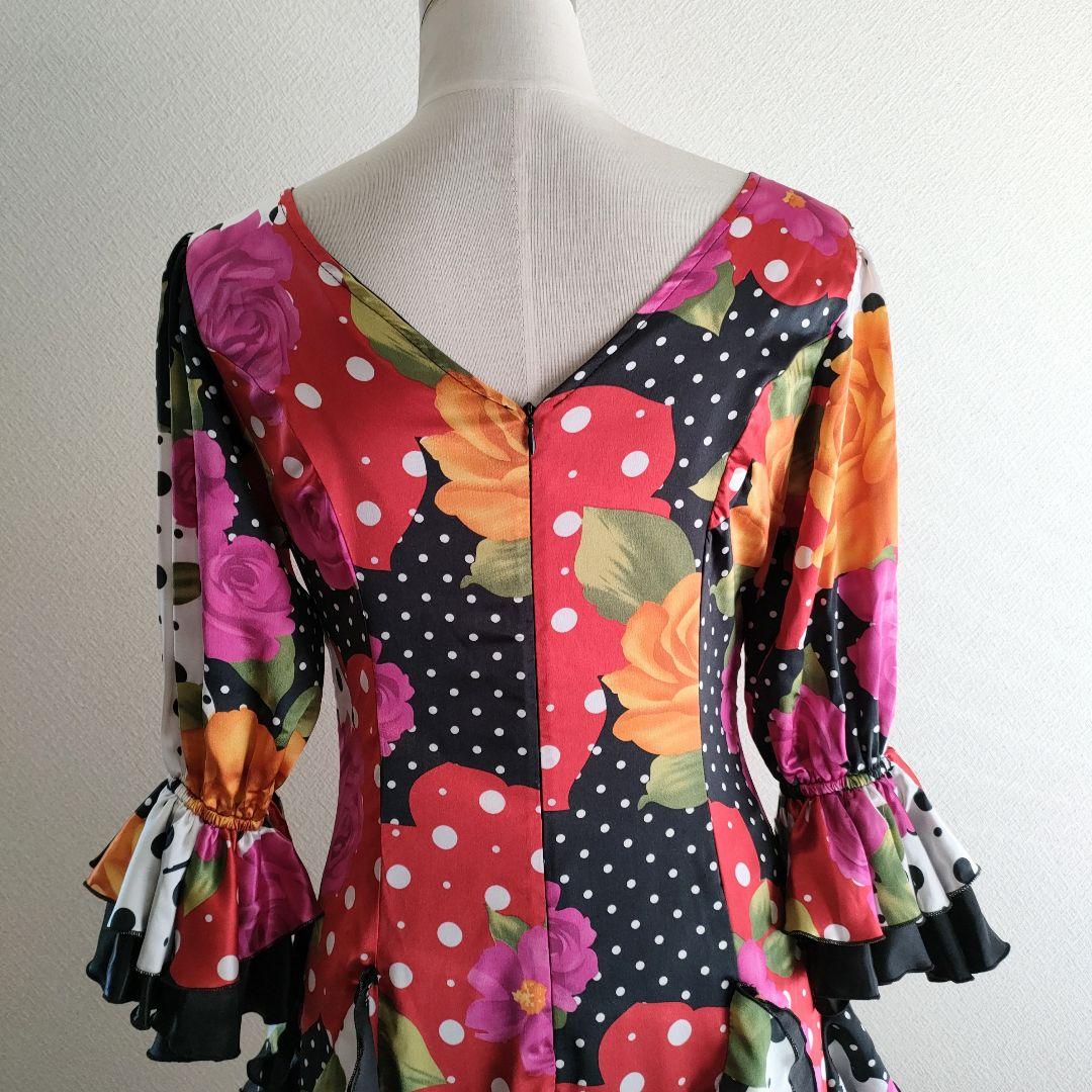 フラメンコ 社交ダンス プリマブティックのフリルがいっぱいの華やかなドレス フラメンコ 社交ダンス プリマブティックのフリルがいっぱいの華やかなドレス