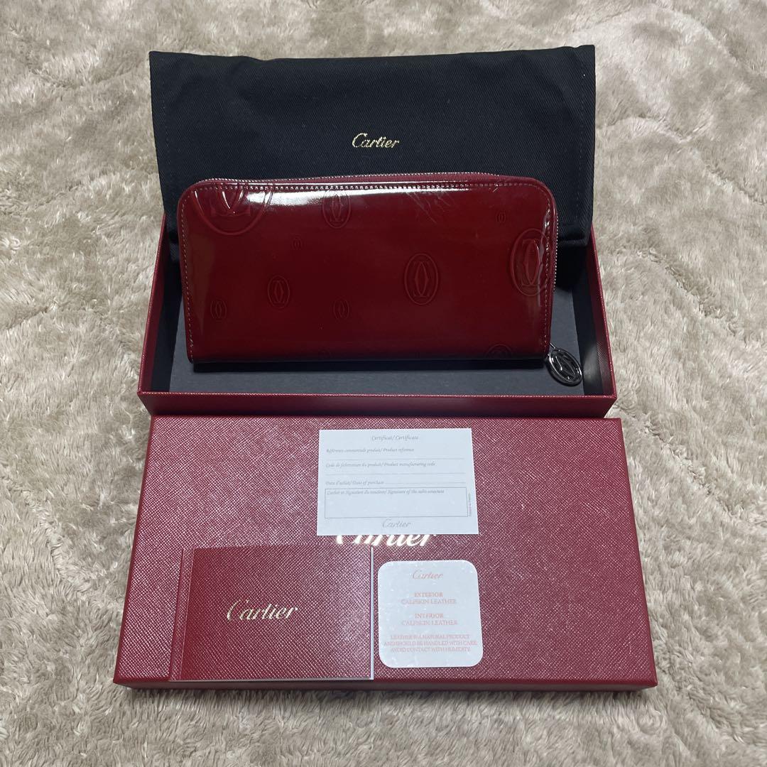 【未使用 】カルティエ　長財布　 ラウンドファスナー　ハッピーバースデー