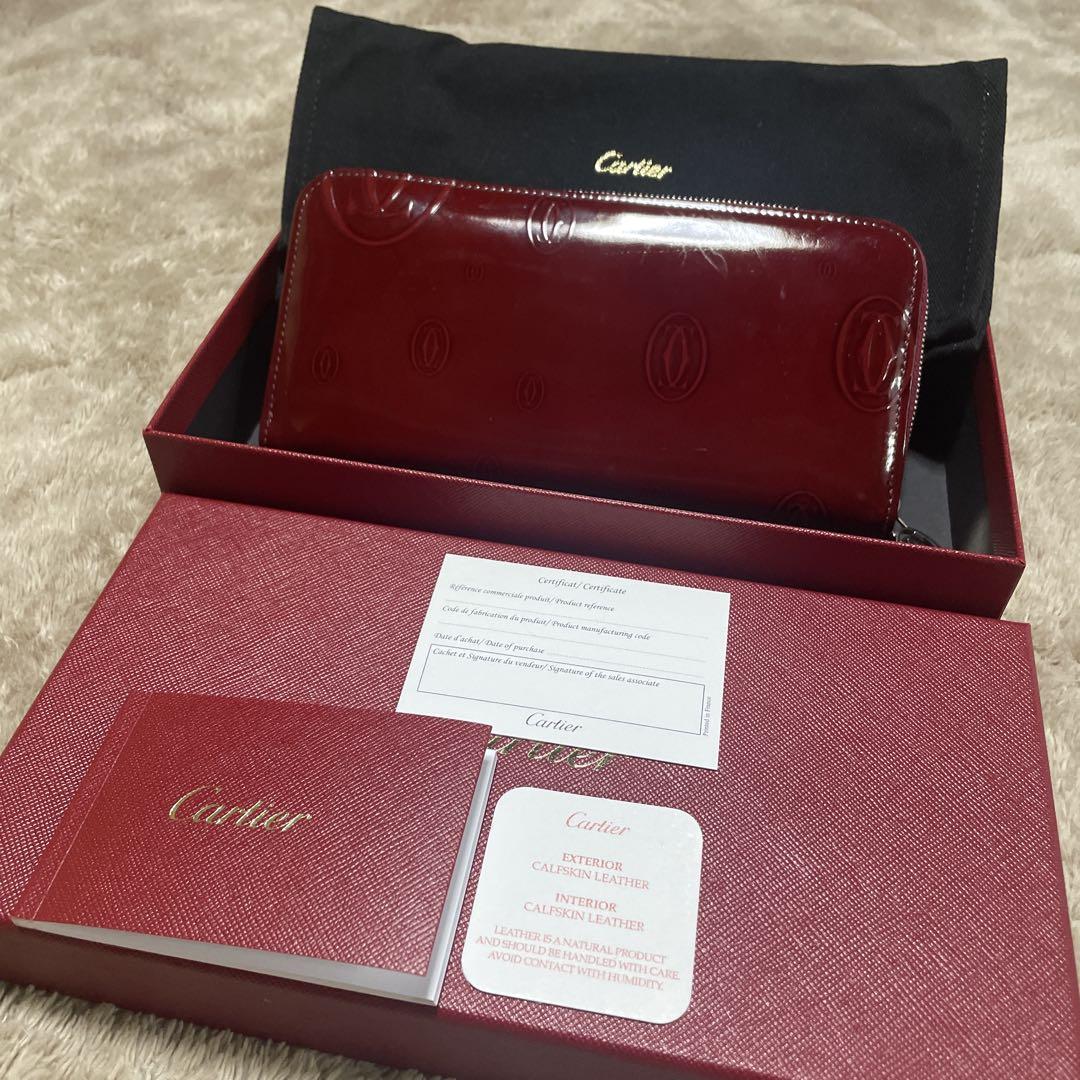 【未使用 】カルティエ　長財布　 ラウンドファスナー　ハッピーバースデー